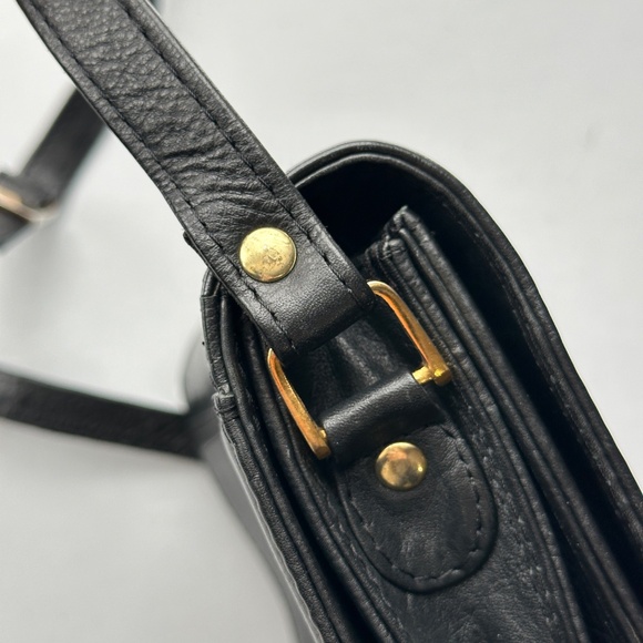 Vintage Dooney & Bourke Black and Brown Leather Crossbody Bag - Picture 4 of 15